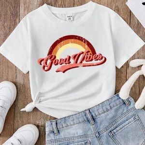 Girls “Good Vibes” Tee